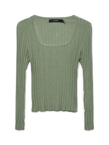 Vero Moda Strickpullover in Hedge Green