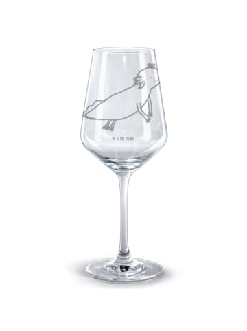 Mr. & Mrs. Panda glas für rotwein Axolotl Schwimmen ohne Spruch in Transparent