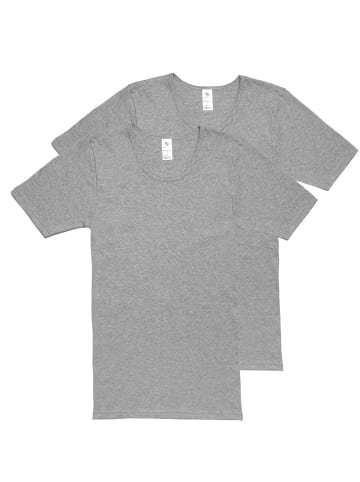 Haasis Bodywear 2er-Set: Shirt Rundhals in graumeliert