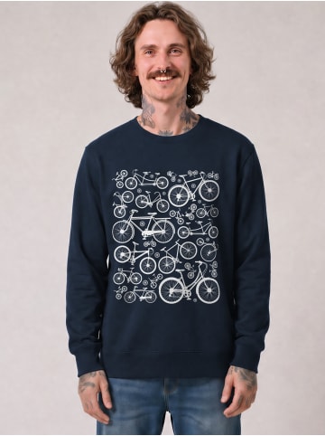 wat? Apparel Sweatshirt Fahrräder in Dunkelblau