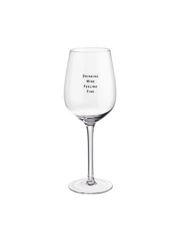 Butlers Weinglas "Drinking Wine Feeling Fine" 500ml HAPPY HOUR in Transparent