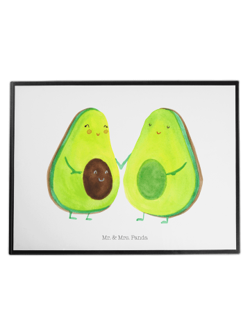 Mr. & Mrs. Panda Schreibunterlage Avocado Pärchen ohne Spruch in Weiß
