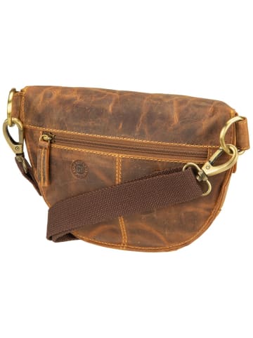 Greenburry Gürteltasche Vintage Bauchtasche Leder in Sattelbraun