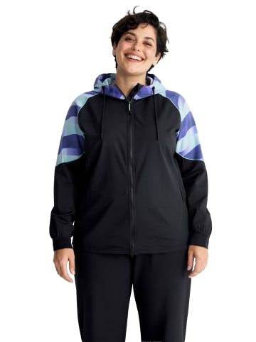 Ulla Popken Sweatjacke in schwarz