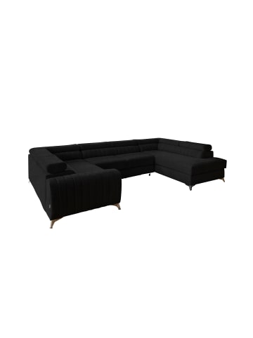 MF Design Luisa Recamiere Rechts in Anthrazit -  (L) 202 x (B) 347 x (H) 92 cm