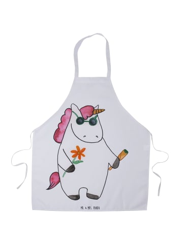 Mr. & Mrs. Panda Schürze Einhorn Woodstock ohne Spruch in Weiß