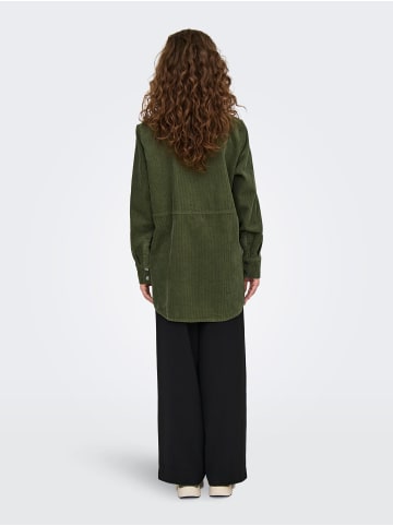 JACQUELINE de YONG Hemdbluse Locker geschnitten Langarm Hemdkragen in Olive