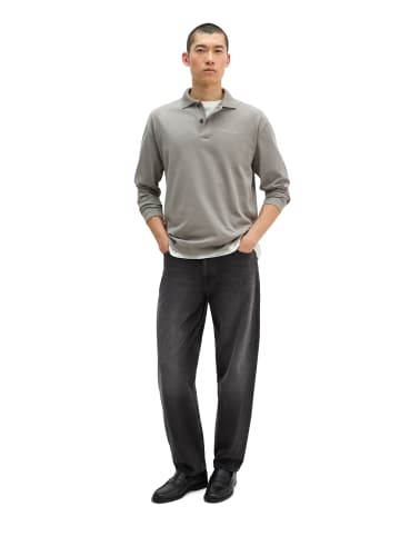Marc O'Polo Langarm-Poloshirt relaxed in Graphite Dust