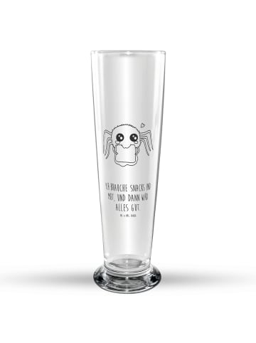 Mr. & Mrs. Panda Trinkglas Spinne Agathe Sandwich mit Spruch in Transparent