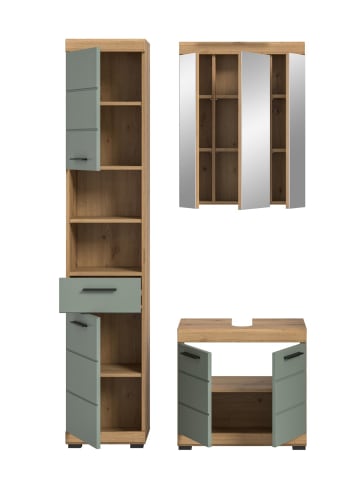 ebuy24 Badmöbelset Scout Staubgrün 112 x 34 cm