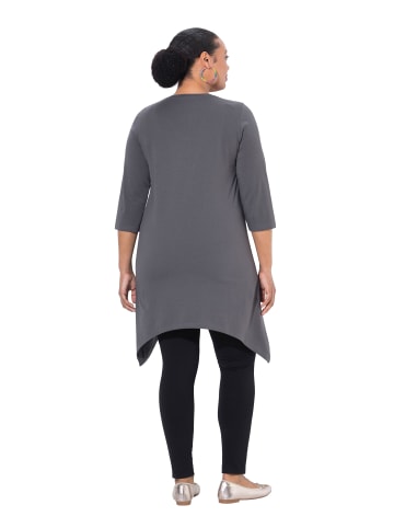Ulla Popken Longshirt in graphitgrau