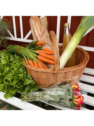 UNUS Einkaufskorb Weidenkorb Henkelkorb in Braun