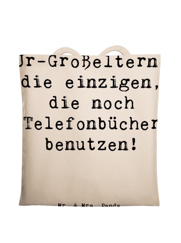 Mr. & Mrs. Panda Tragetasche Ur-Großeltern Liebe mit Spruch in Creme