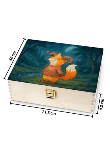 Mr. & Mrs. Panda Tee Box Widder Astologie Design ohne Spruch in Weiß