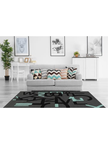 Arte Espina Kurzflor Teppich Sam 416 in grau - schwarz - rechteckig