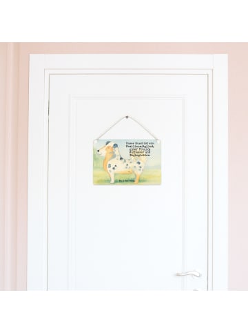 Mr. & Mrs. Panda Holzschild Hund Australien Shepherd Design mit ... in Weiß