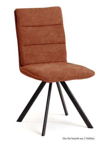 58 aufm Kessel ESSZIMMERSTUHL drehbar (2er-Set) Devan 47x92x60 Schwarz/Espresso