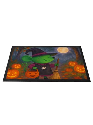 Mr. & Mrs. Panda Fussmatte Maus Hexe Design ohne Spruch in Weiß