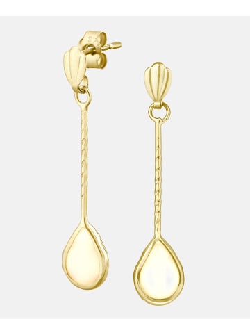 Vanlere Ohrhänger aus 375 Gelbgold mit Opal