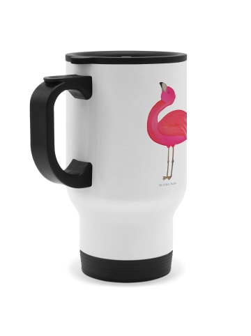 Mr. & Mrs. Panda Thermobecher Flamingo Stolz ohne Spruch in Weiß