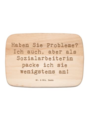 Mr. & Mrs. Panda Holz Schneidbrett Spruch Sozialarbeiterin Probl... in Transparent