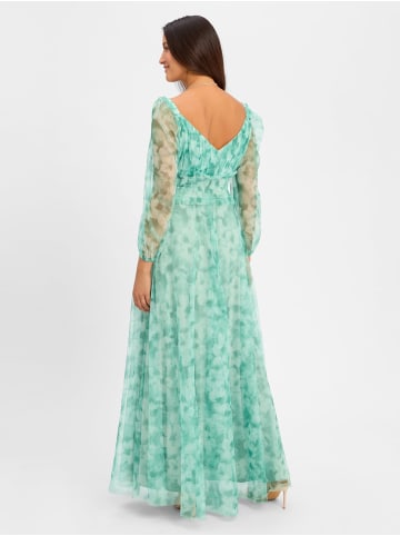 Marie Lund Kleid in smaragd weiß - 0001