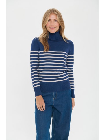 SAINT TROPEZ Rollkragen MilaSZ Gerade Passform in Pageant Gray Morn Stripe