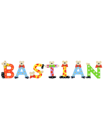 Playshoes Deko-Buchstaben "BASTIAN" in bunt