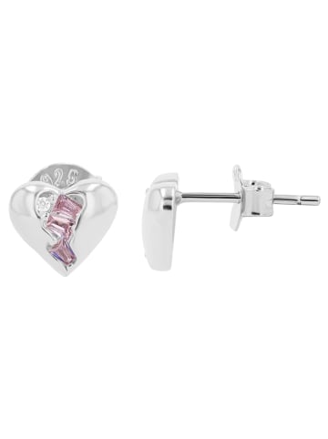 Adeliás Damen Ohrringe – Ohrstecker aus 925 Silber mit Zirkonia in silber