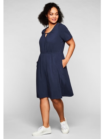 sheego Jerseykleid in marine