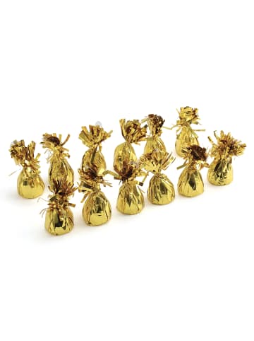 Home Nature Wohnkonzept Ballongewichte in Gold 12 Stück 5.5x5.5x12.5 cm