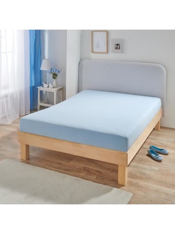 BettwarenShop Spannbettlaken Multi-Stretch in hellblau