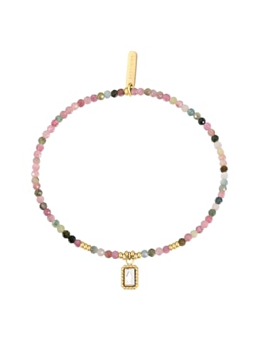 Eastside NY Armband aus Edelstahl mit Zirkonia und Turmalin in gelbgold