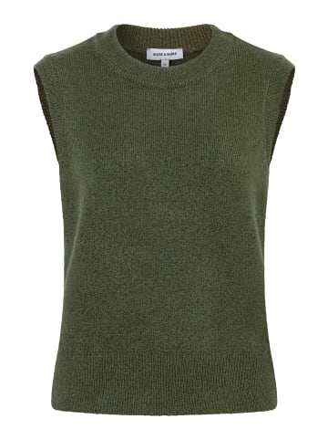 More & More softer Rundhals-Strickpullunder in olive leaf