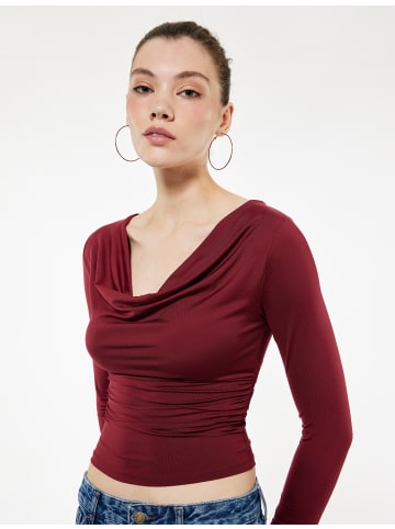 KOTON TSHIRT LS in Bordo