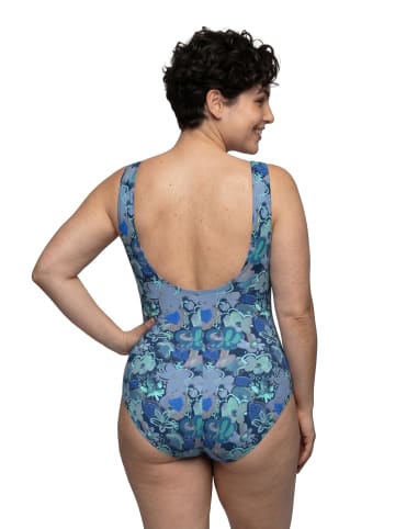 Ulla Popken Badeanzug in dunkelblau