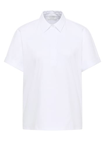 Eterna Jersey Shirt Bluse Kurzarm in Weiß