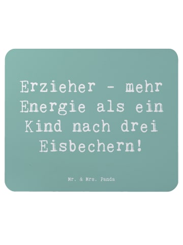 Mr. & Mrs. Panda Mouse Pad Spruch Erzieher Energie mit Spruch in Meeresbrise