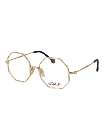 Hally & Son Frauen Gestelle mit Sonnenbrillen-Clips Geometrisch Gold