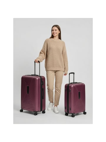 Redolz Essentials 14 4 Rollen Kofferset 2-teilig mit Dehnfalte in aubergine metallic