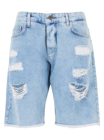 2Y Studios 2Y Studios Herren 2Y Destroyed Denim Shorts in blue