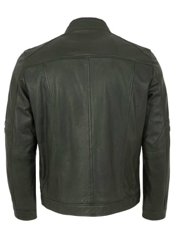 JILANI Lederjacke Lammnappa in Petrol