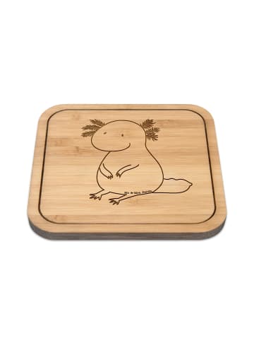 Mr. & Mrs. Panda Glasuntersetzer Axolotl Niedlich ohne Spruch in Transparent