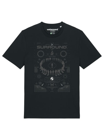wat? Apparel T-Shirt Surround in Schwarz