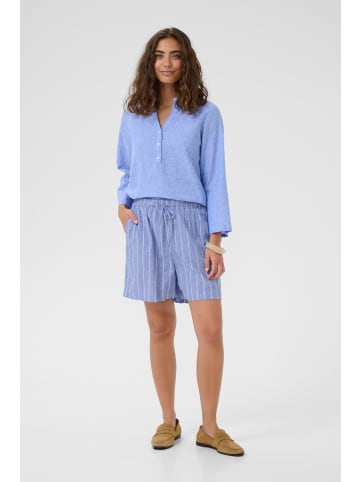 CULTURE Shorts CUarletty Relaxed fit in Powder Blue/Gardenia Stripe