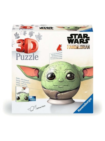 Ravensburger Konstruktionsspiel Puzzle 72 Teile Puzzle-Ball Mandalorian Grogu mit Ohren 6-99 Jahre in bunt