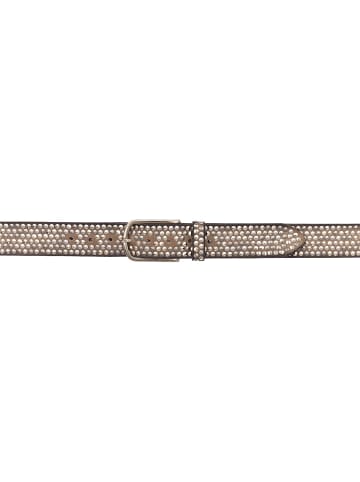 b.belt Nietengürtel Leder in beige