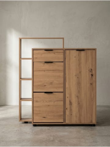 KADIMA DESIGN Schuhschrank Eiche-Dekor 98x110x30 cm Schuhkipper Geschlossen,