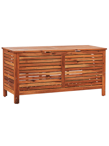 Beliani Truhe RIVIERA in Braun - (W) 130 x (H) 64 x (L) 48 cm