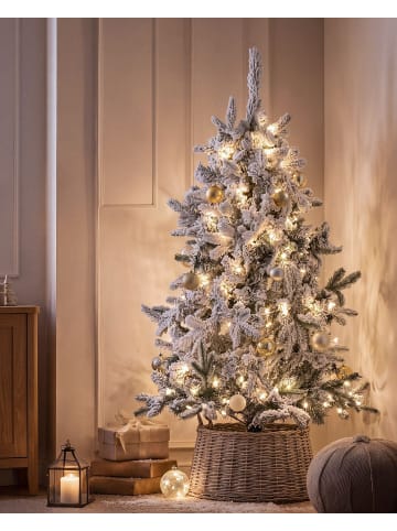 Beliani 2-tlg Weihnachtsbaum TOMICHI in Weiß/Schwarz/Grün